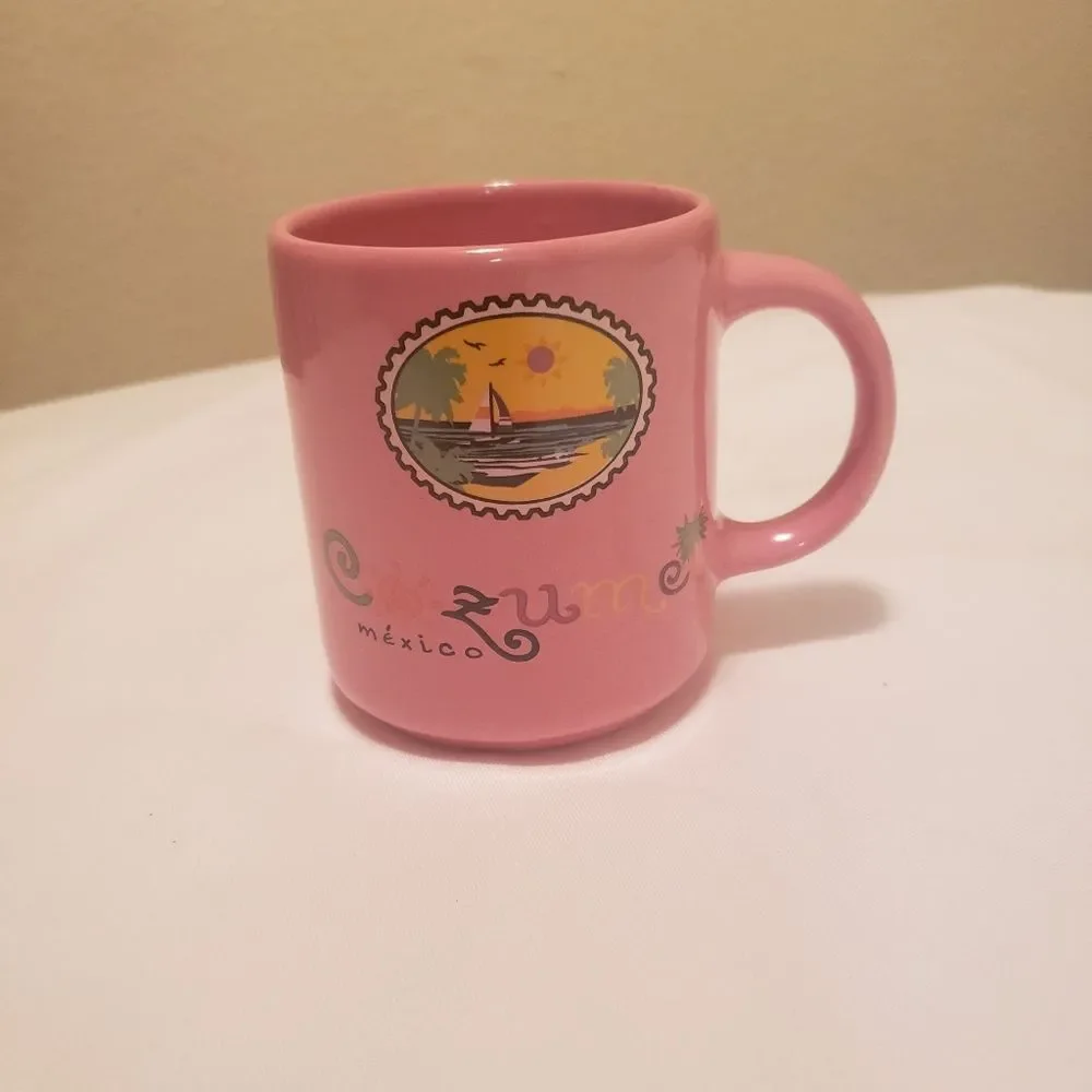 Cozumel Mexico Cute Pink Coffee Mug - Picture 2 of 6